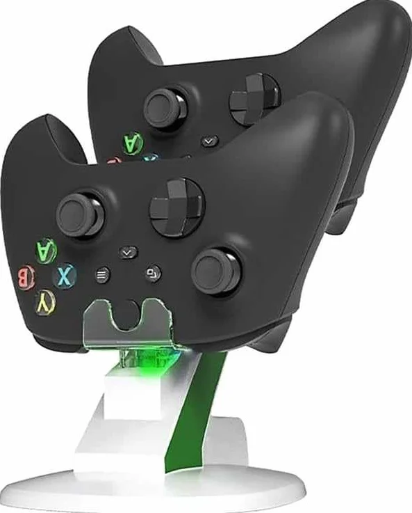 Base de carga de doble controlador, estación de carga rápida para Xbox y PS5, configuración eficiente de juegos con indicador LED y diseño antideslizante, ideal para jugadores