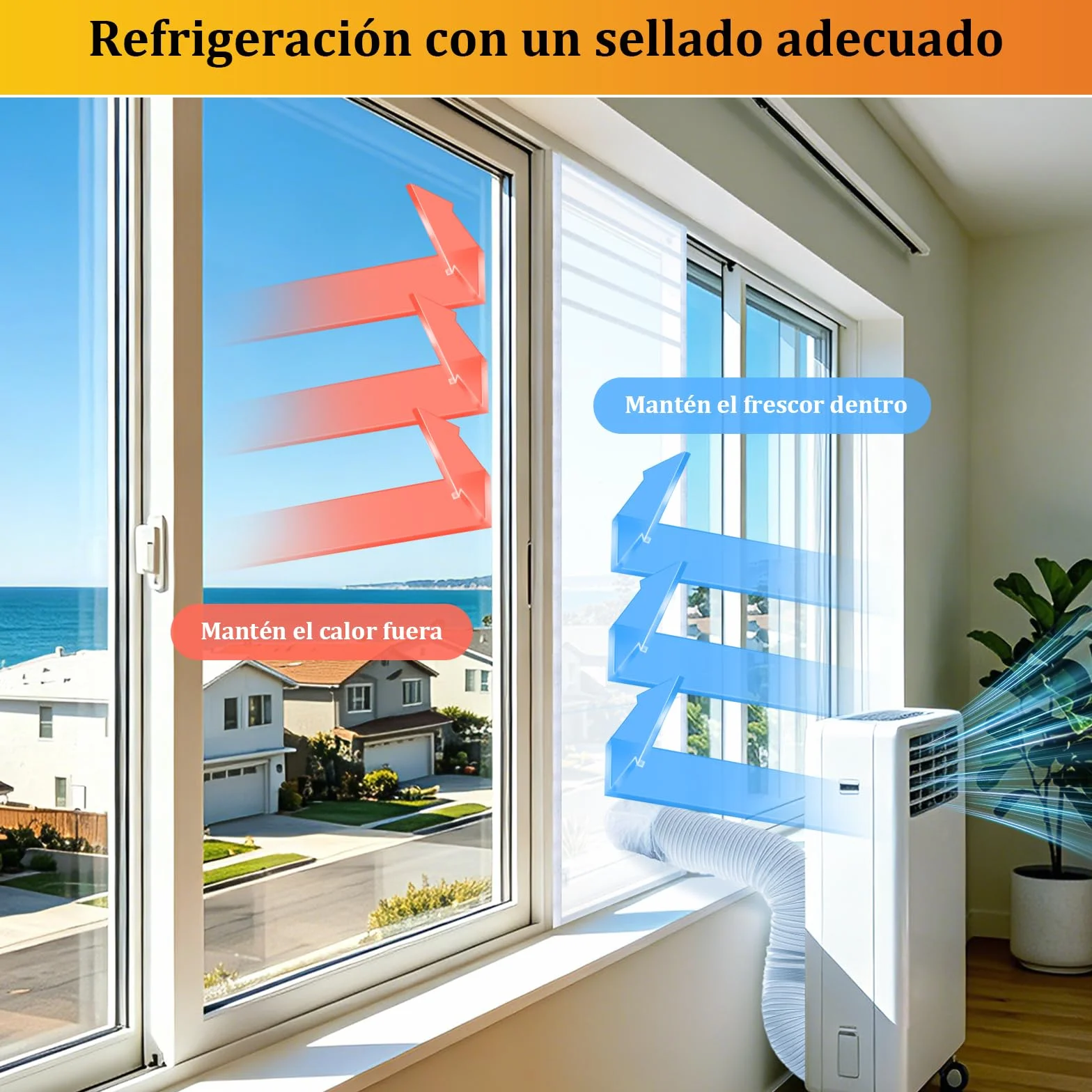 Aislante Ajustable para Puertas Correderas 35x232CM HOOMEE