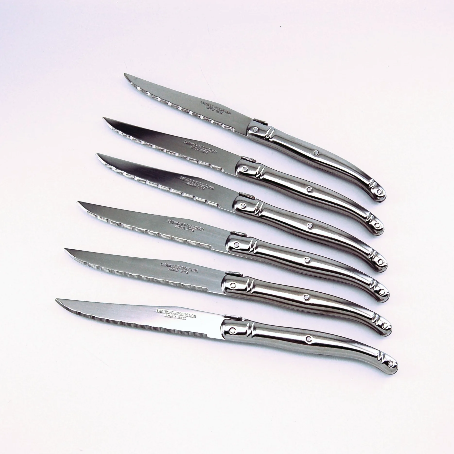 Laguiole - Cuchillo de carne, Acero Inoxidable, Metal
