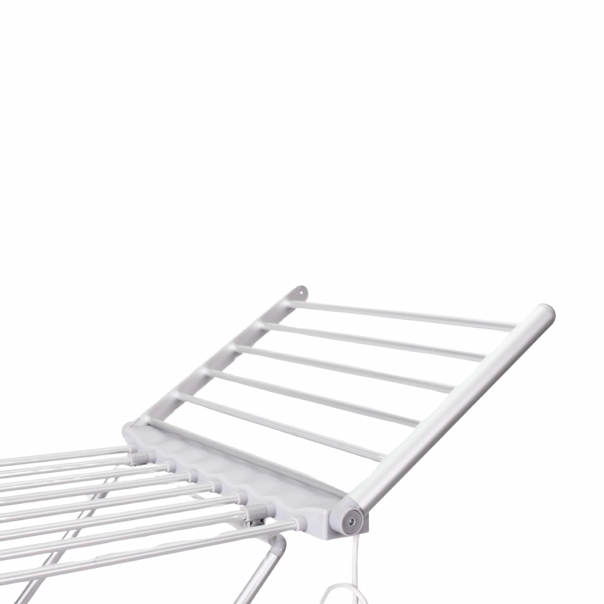 Bargain Factory Tendedero de Ropa con alas, de Aluminio, 230 W, eficiencia energética, 18 rieles calefactados, Soporte para Secadora de Ropa Interior de Baja energía