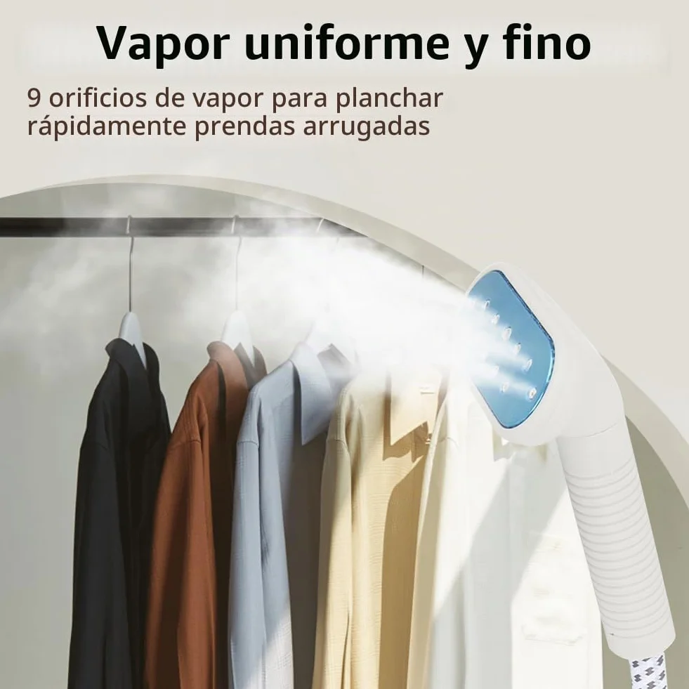 Vaporizador Vertical Profesional de Pie, 2000W, Tanque de Agua 1.8L, para Ropa, Trajes, Cortinas y Camisas