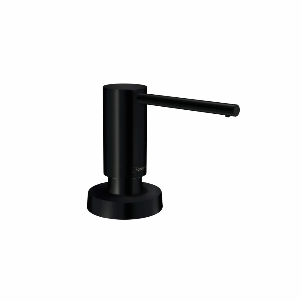 hansgrohe Talis 40448671 - Dispensador de jabón Moderno para Lavabo de baño y Cocina, 4 Pulgadas, Color Negro Mate