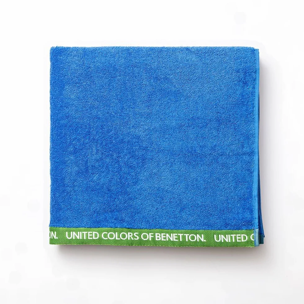 Toalla 90x160 algodón orgánico 450gsm Azul Benetton