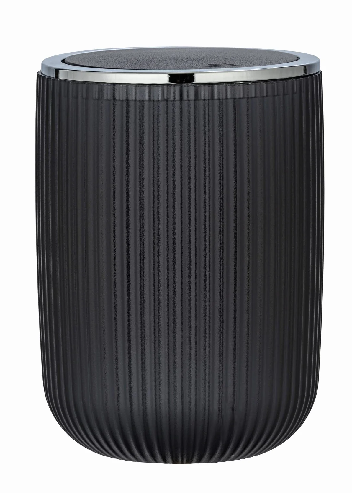WENKO Cubo con tapa oscilante Agropoli S gris 2 l Plástico 14.5 x 20 x 14.5 cm