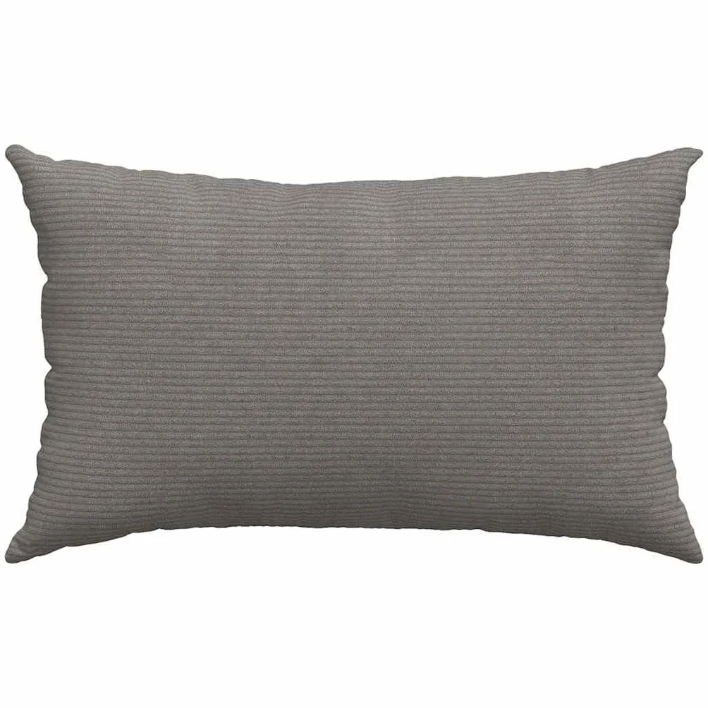 Juego de 2 cojines para sofá de 50 x 30 cm – Cojines decorativos modernos de pana suave – Cojines con funda y relleno – Gris claro – Cojines decorativos estables para salón y dormitorio