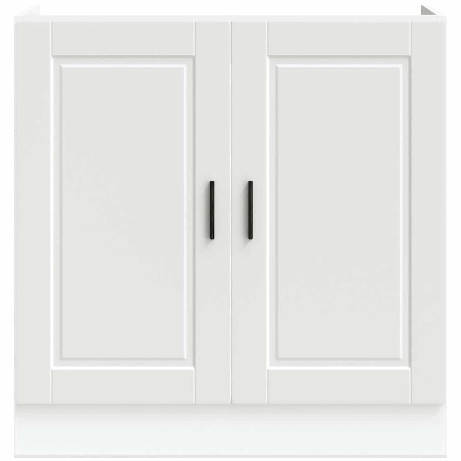 Homgoday Mueble bajo Fregadero Porto Blanco 80x46x81,5cm de Cocina sin Encimera - Madera diseñada para Lavabo