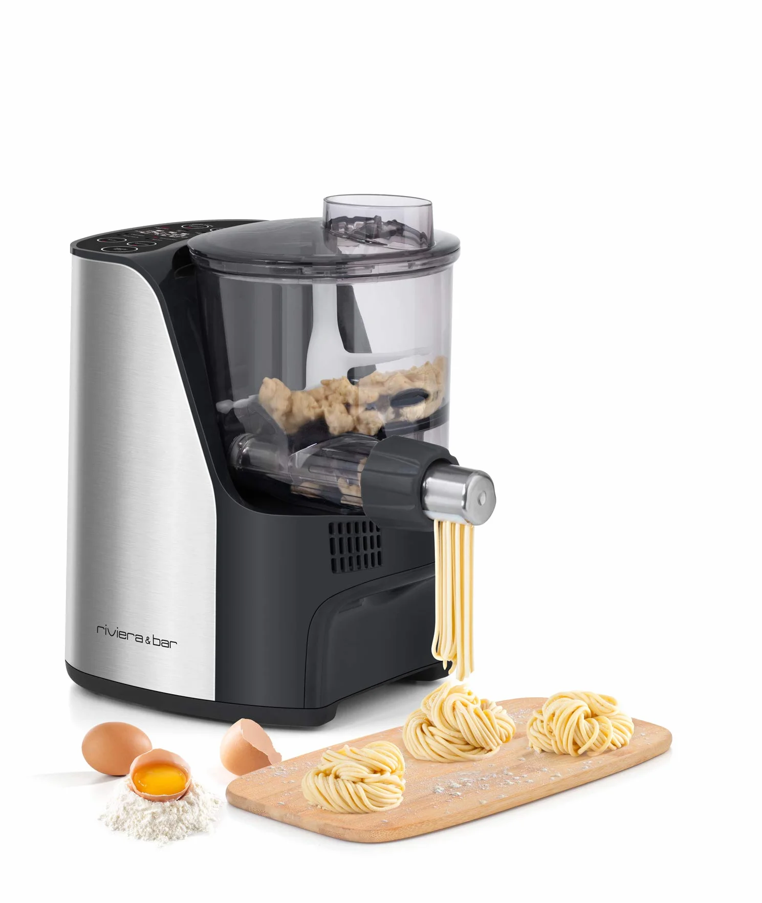 Riviera&bar PMP500-4 Programas - Máquina automática de pasta de metal para secado rápido, tornillos de acero inoxidable - Todos los tipos de pasta de casa - 39 x 35,5 x 23 cm