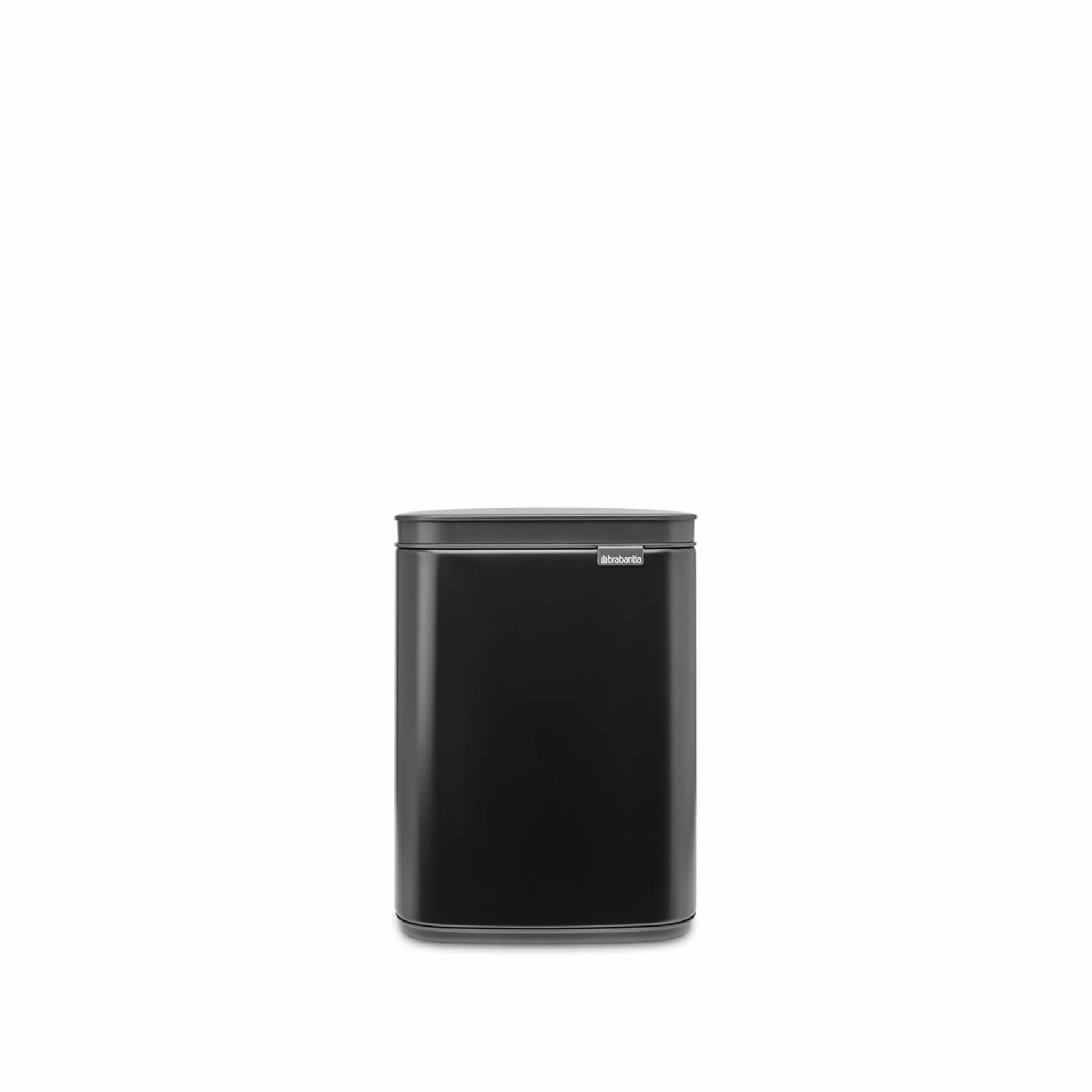 Brabantia Cubo de basura Bo 4 L Negro Mate Tapa apertura fácil cierre suave Montaje en pared