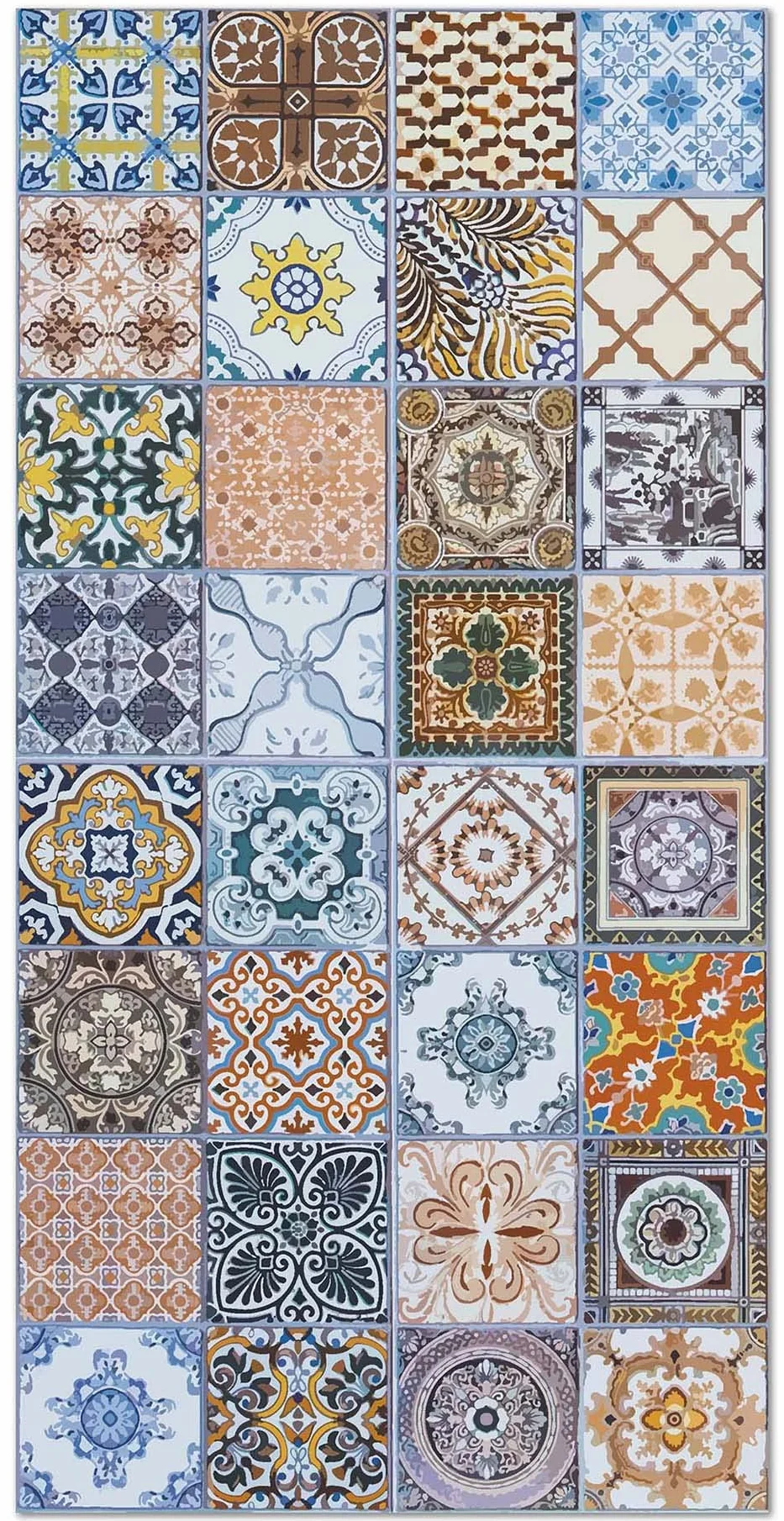 Panorama Alfombra Vinílica - Modelo Hidráulica Níjar Original 80x200 cm - Varios tamaños - Decoración Hogar, Cocina, Salón