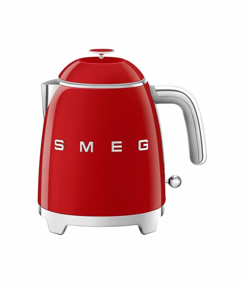 Smeg KLF05RDEU Electric Kettle with a Capacity of 0.8l and a Power of 1400 W KLF05RDEU-red, Plastic, Black