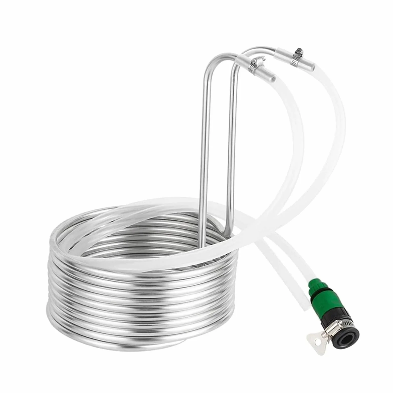 Enfriador de Mosto de inmersión con serpentín de enfriamiento de Acero Inoxidable, intercambiador de Calor for Cerveza/Vino, for elaboración casera Múltiples Aplicaciones