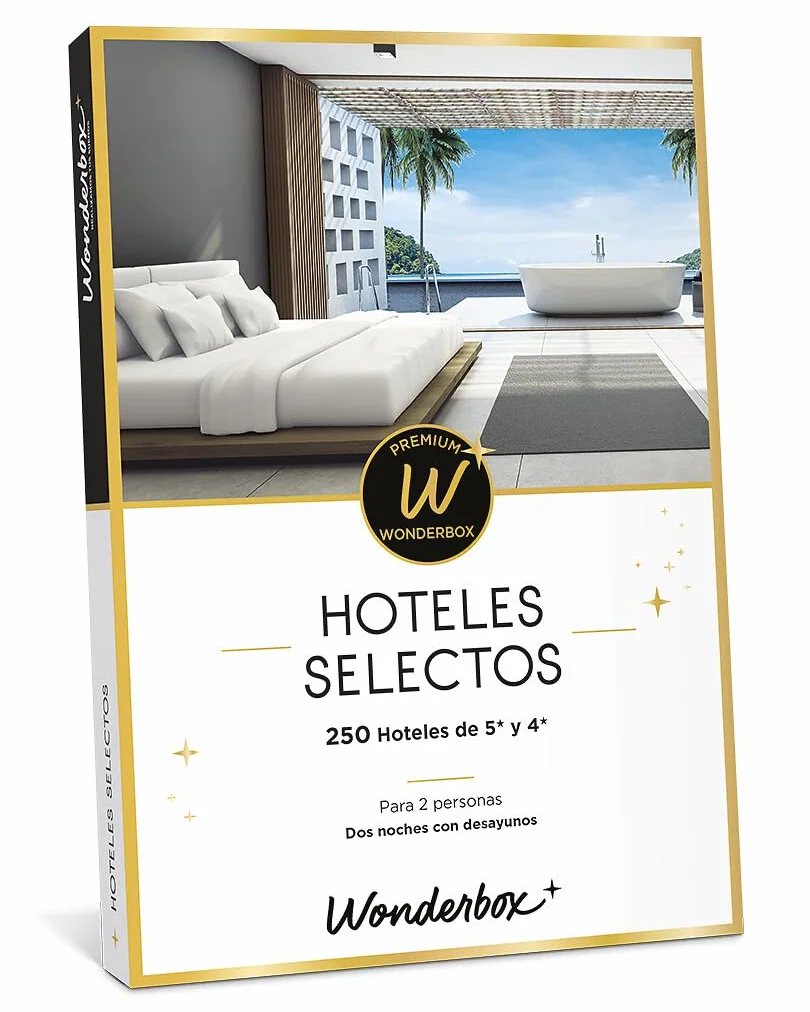 WONDERBOX - Caja Regalo - Hoteles Selectos | 2 noches con desayunos - Más de 250 hoteles de 5* y 4* estancias - Hoteles hasta 5*, con circuito spa, con cena gastronómica