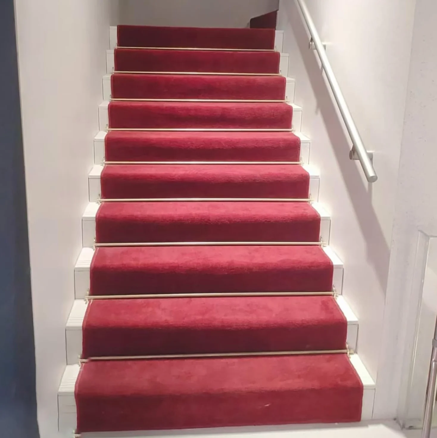 Juego de 10 Varillas de latón para escaleras, para alfombras, Varillas tubulares Minimalistas, Incluye herrajes para Fijar la Alfombra, latón, 1 Pieza, 51 cm (20 Pulgadas),Brass-1pc-51cm(20in)