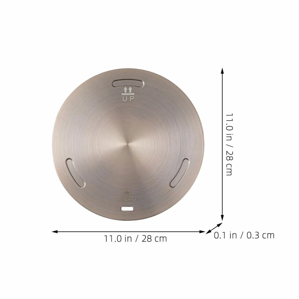 Difusor de Calor Redondo de 28 CM en Acero Inoxidable para Cocina Inducción y Gas, Placa Guía Térmica para Ollas y Uso en Vitrocerámica