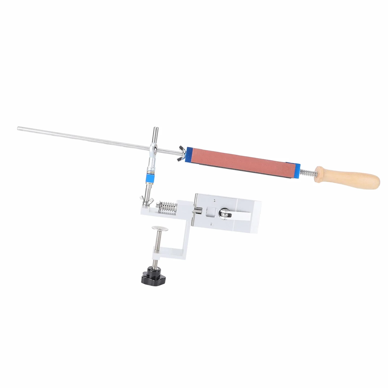 de Afilado Guiado con Piedra de Afilar Profesional para Cuchillas Cocina y Exteriores, Afilador Cuchillas Aleación Aluminio Alta Resistencia para Principiantes y Expertos