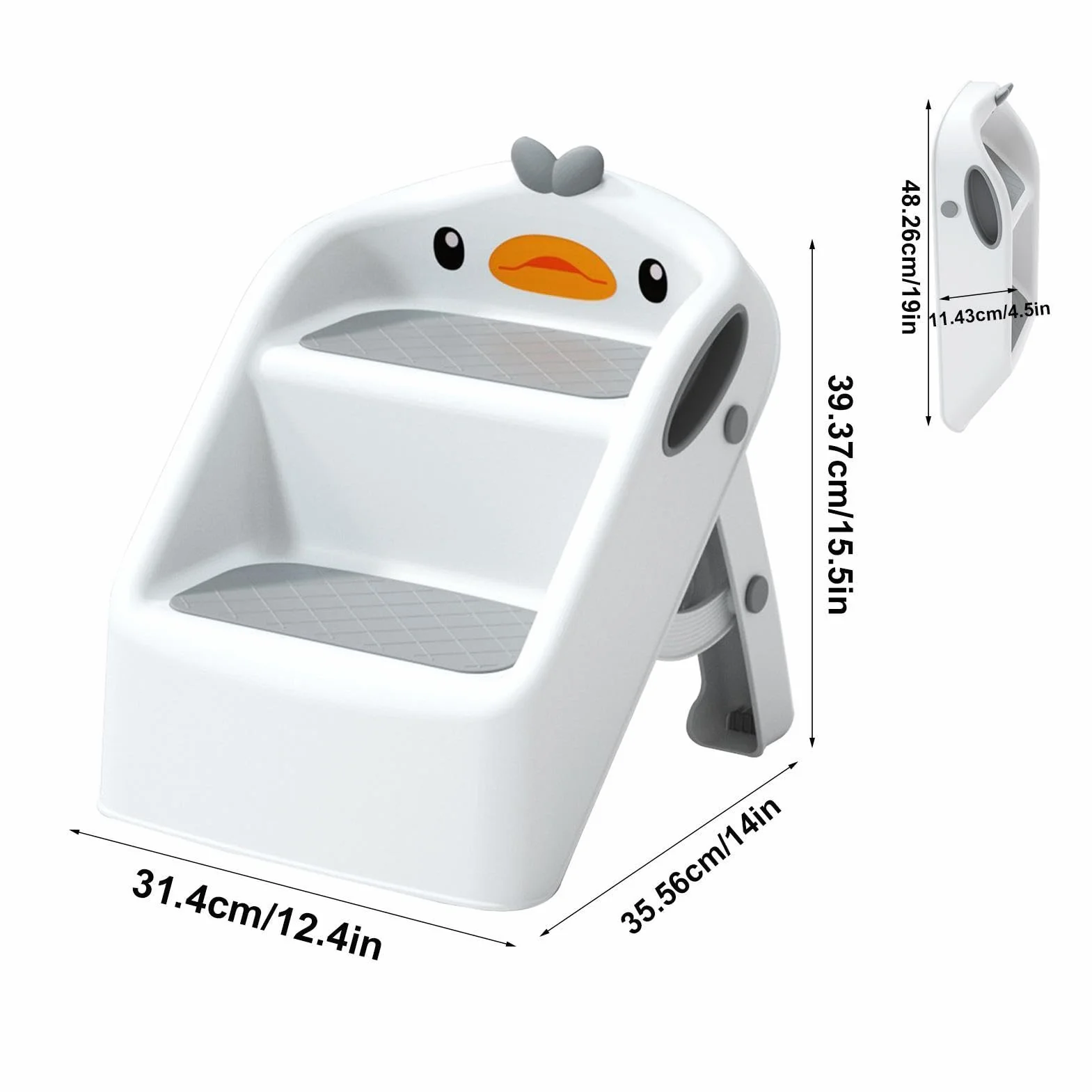 Caminar pie infantil – Escalera plegable 2 pasos para baño infantil | taburete de , antideslizante, portátil, para lavabo, cocina, aprendizaje