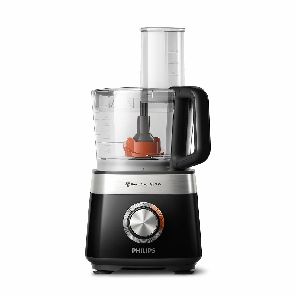Philips Robot de Cocina Compacto y Licuadora - 850W, 31 Funciones, Jarra 2.1L, PowerChop, Cuchilla de Acero Inoxidable (HR7530/10)