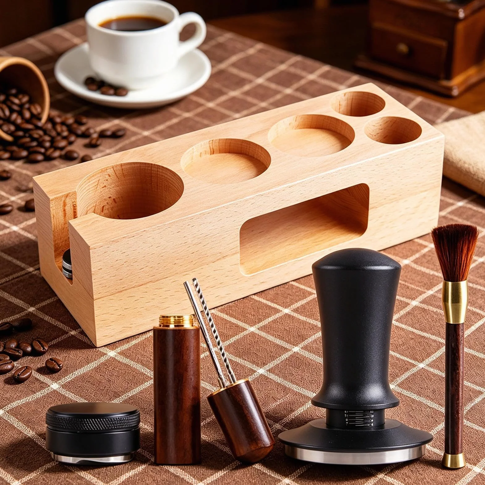 Juego De Apisonado De Café Piezas Herramienta Universal Ergonómica y | Kit De Accesorios Para El Distribuidor De Café para hogar estudio barra mostrador tienda oficina y cafetería