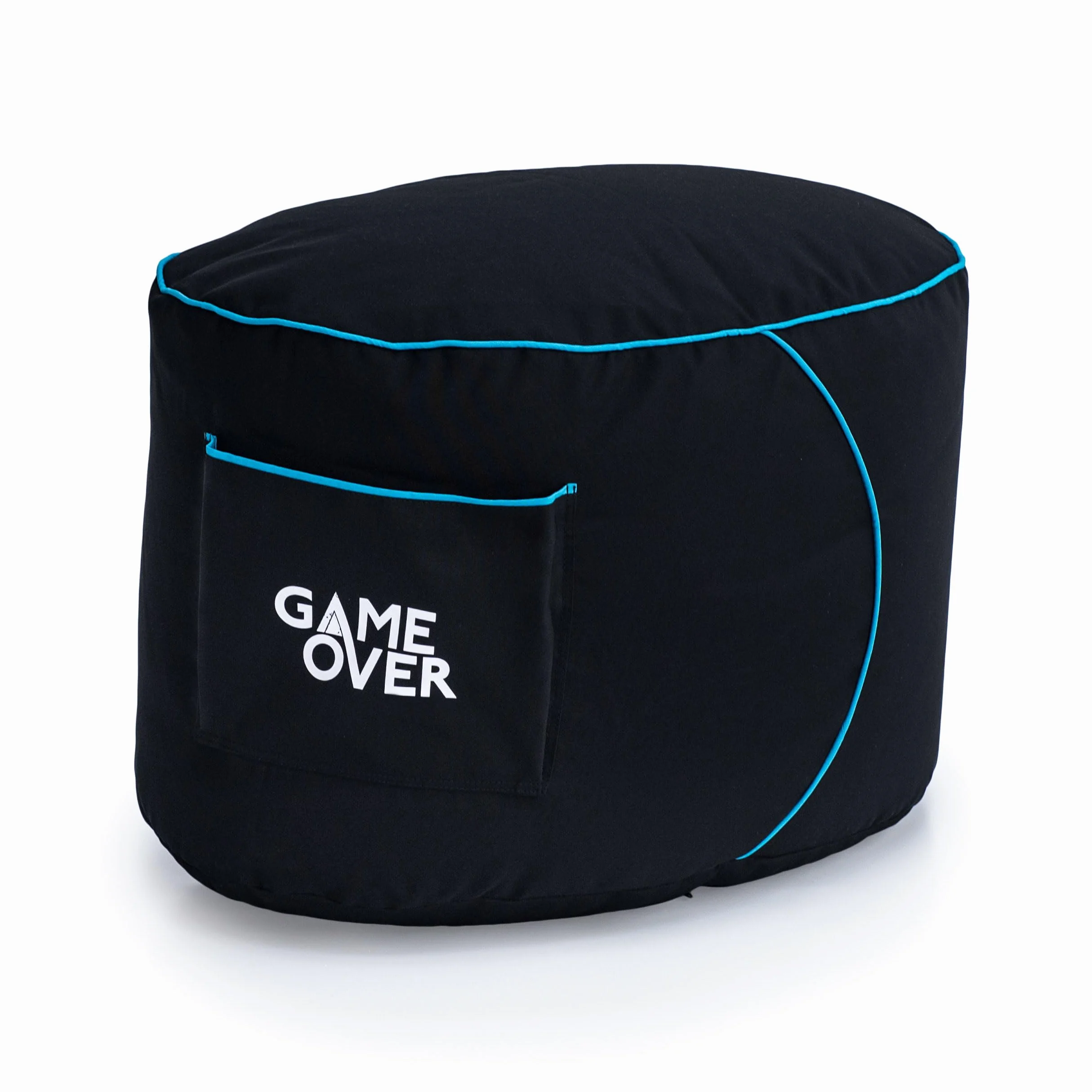 Game Over Reposapies Puff Pera De Video Juegos | Reposo De Pies Sala Interior | Bolsillos Laterales para Controles | Hecho En Reino Unido | Diseño Ergonómico (Lich Blade)
