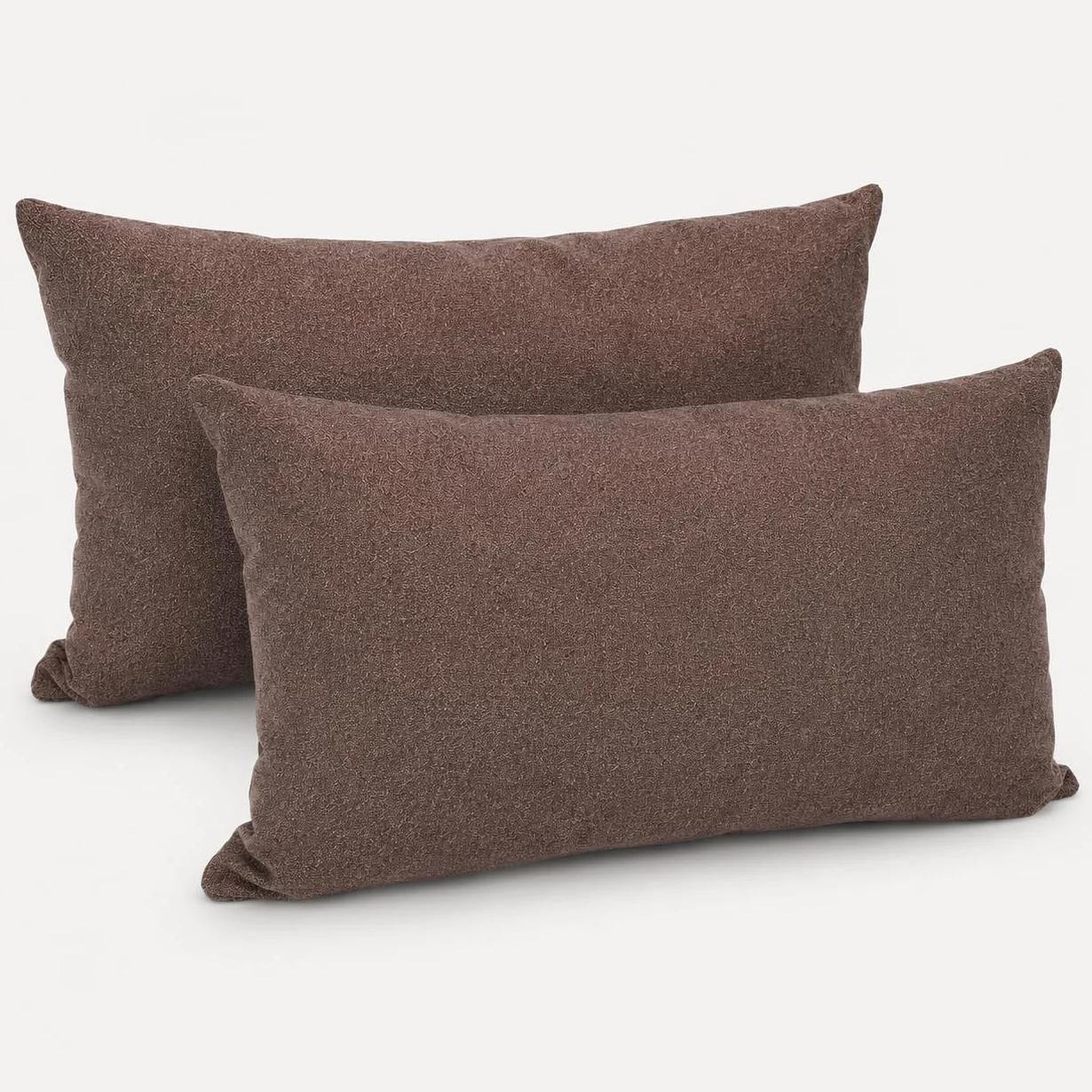 Juego de 2 Cojines de Sofá 50x30 cm, Almohadas Decorativas 2 Piezas, 2 Fundas + 2 Cojines de Relleno - Cojin (marrón Oscuro) | Con relleno y fundas, fundas extraíbles y lavables, cojines de sofá suaves