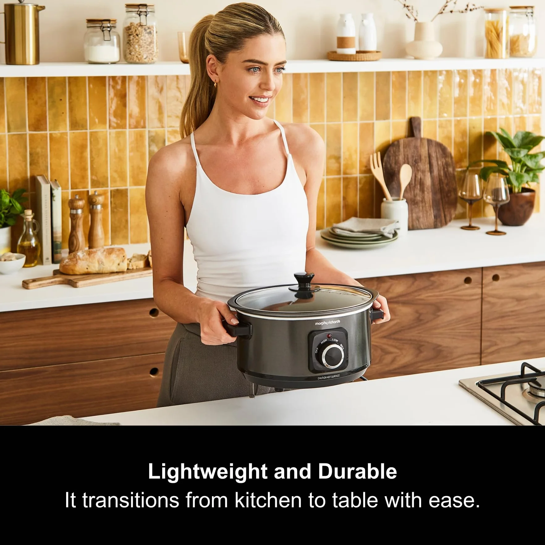 Morphy Richards Sear and Stew 460012 Olla de Cocción Lenta 3.5 L Negro