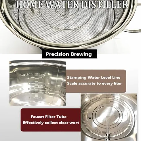 Sistema eléctrico de elaboración de cerveza, kit de elaboración casera con control LCD y Turbo Chill para hacer cerveza artesanal, olla de cerveza de 40 L/50 L/70 L