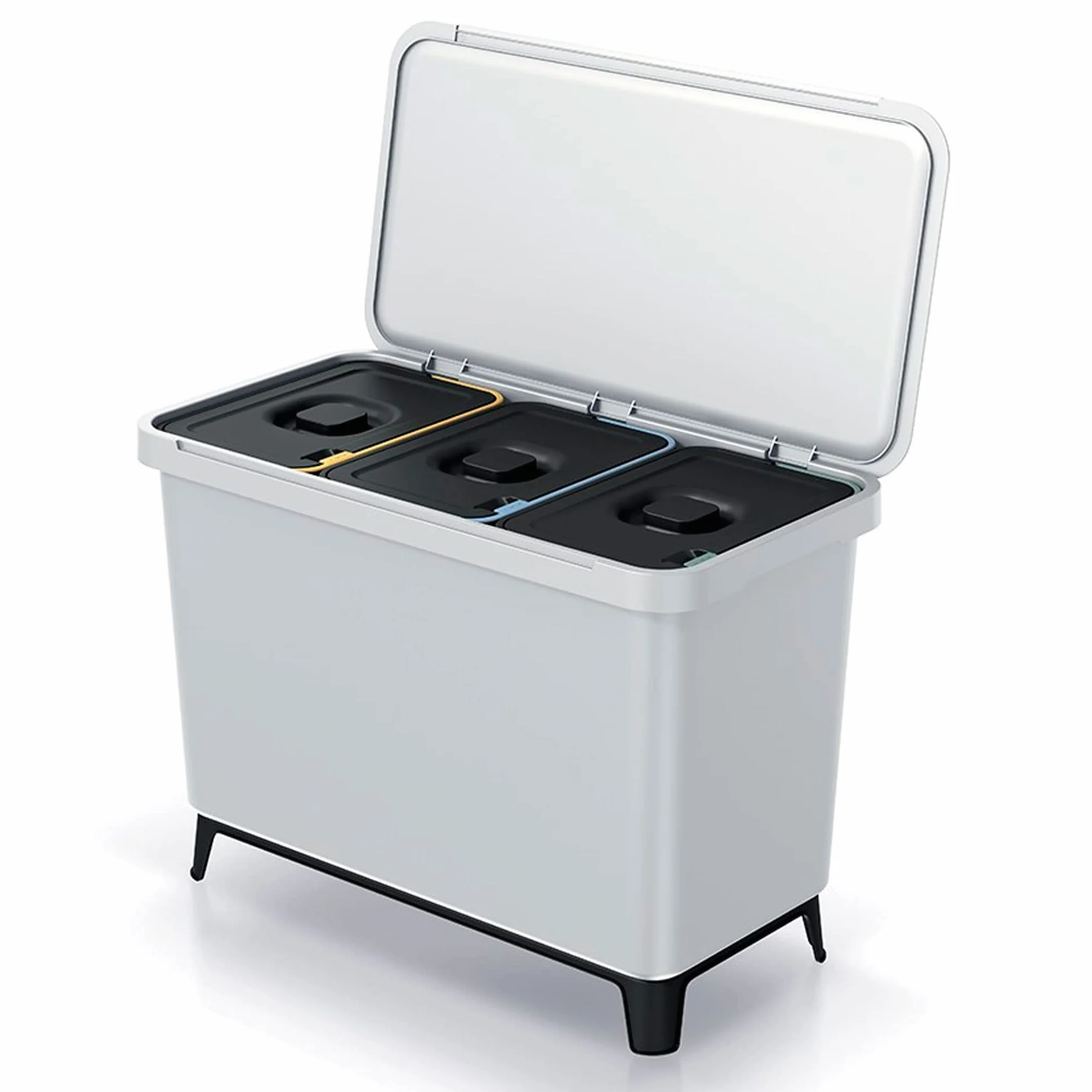Sistema clasificador de reciclaje 3x10L color blanco KEDEN