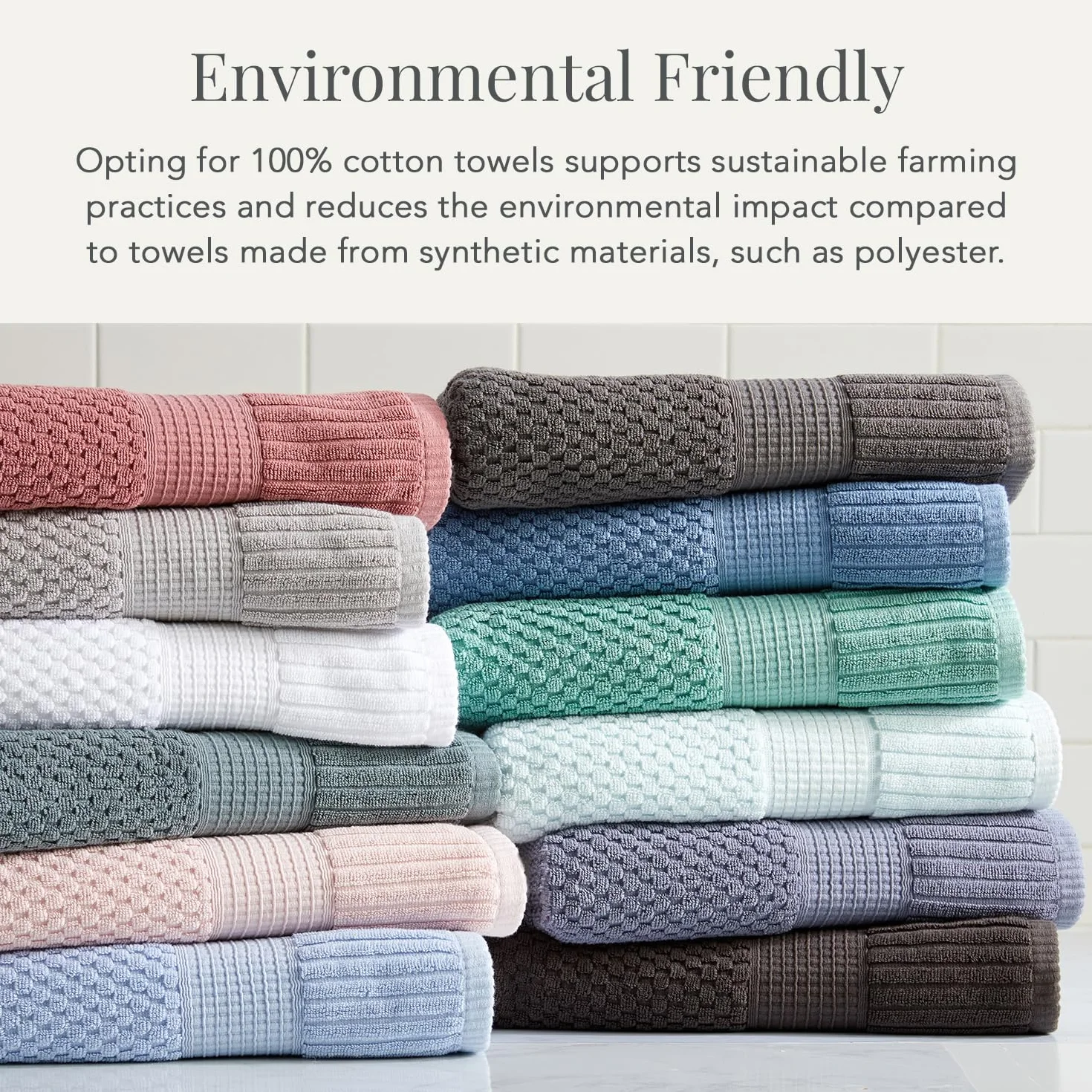NY Loft- Juego de 2 Toallas de baño 100% algodón | Toallas de baño extragrandes de Secado rápido, supersuaves y absorbentes | Algodón Texturizado y Duradero | Flint Stone