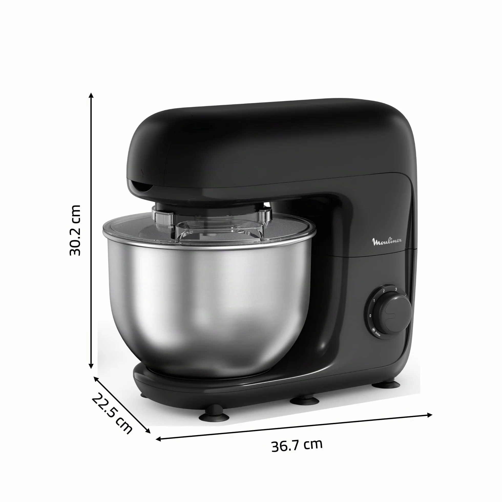 Moulinex Bake essential Robot pastelero, 800 W, Cuenco 4.8 L, kit de pastelería, Picadora de carne QA161810