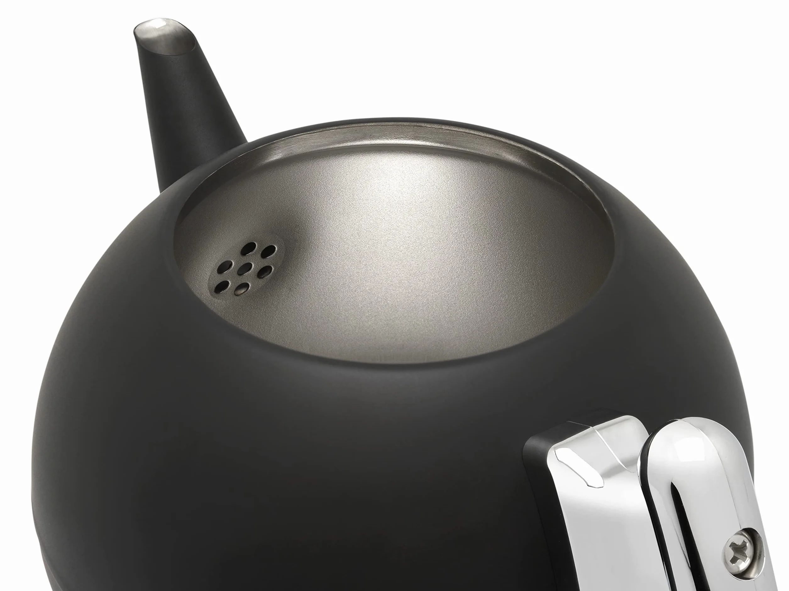 Bredemeijer Tetera Duet® Bella Ronde 1,2L, negro mate, accesorios de cromo