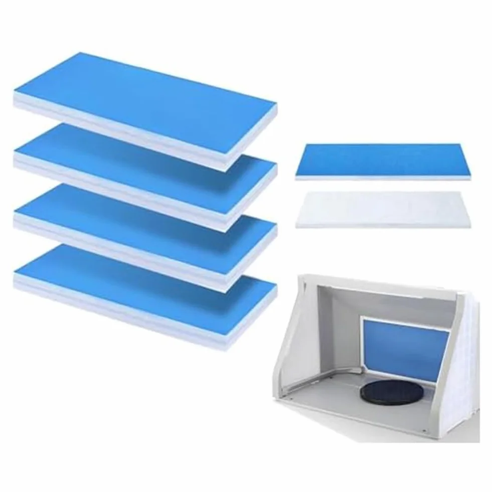 Filtro de cabina de pintura de 4 piezas, juego de filtros de cabina de pintura, diseño de doble capa para entusiastas de la pintura en aerosol, cabinas de pintura