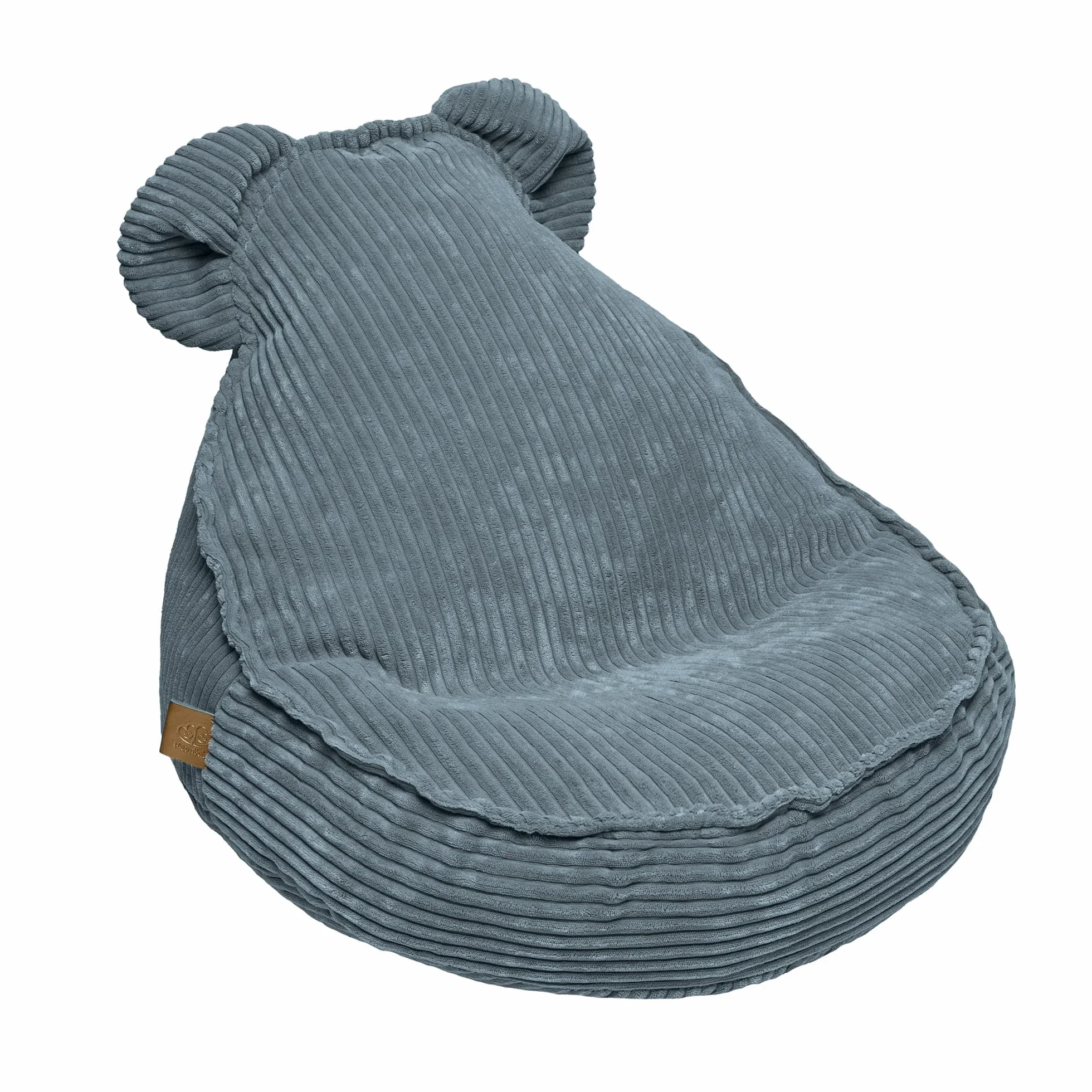 MEOWBABY Puff Oso para Niños, Beanbag, Estética Pana, Turquesa