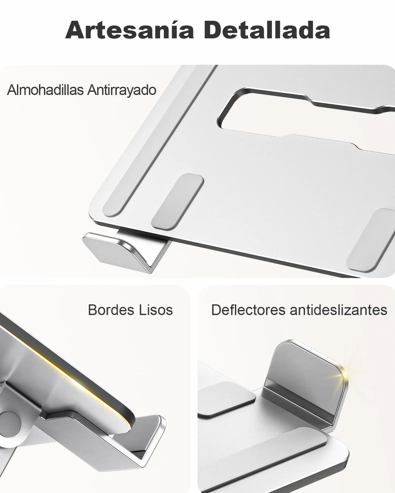 Babacom Soporte Portatil Mesa Refrigeración Laptop Stand Ergonómico Doble Varilla Ajustable Elevador 10-15.6" Portátiles