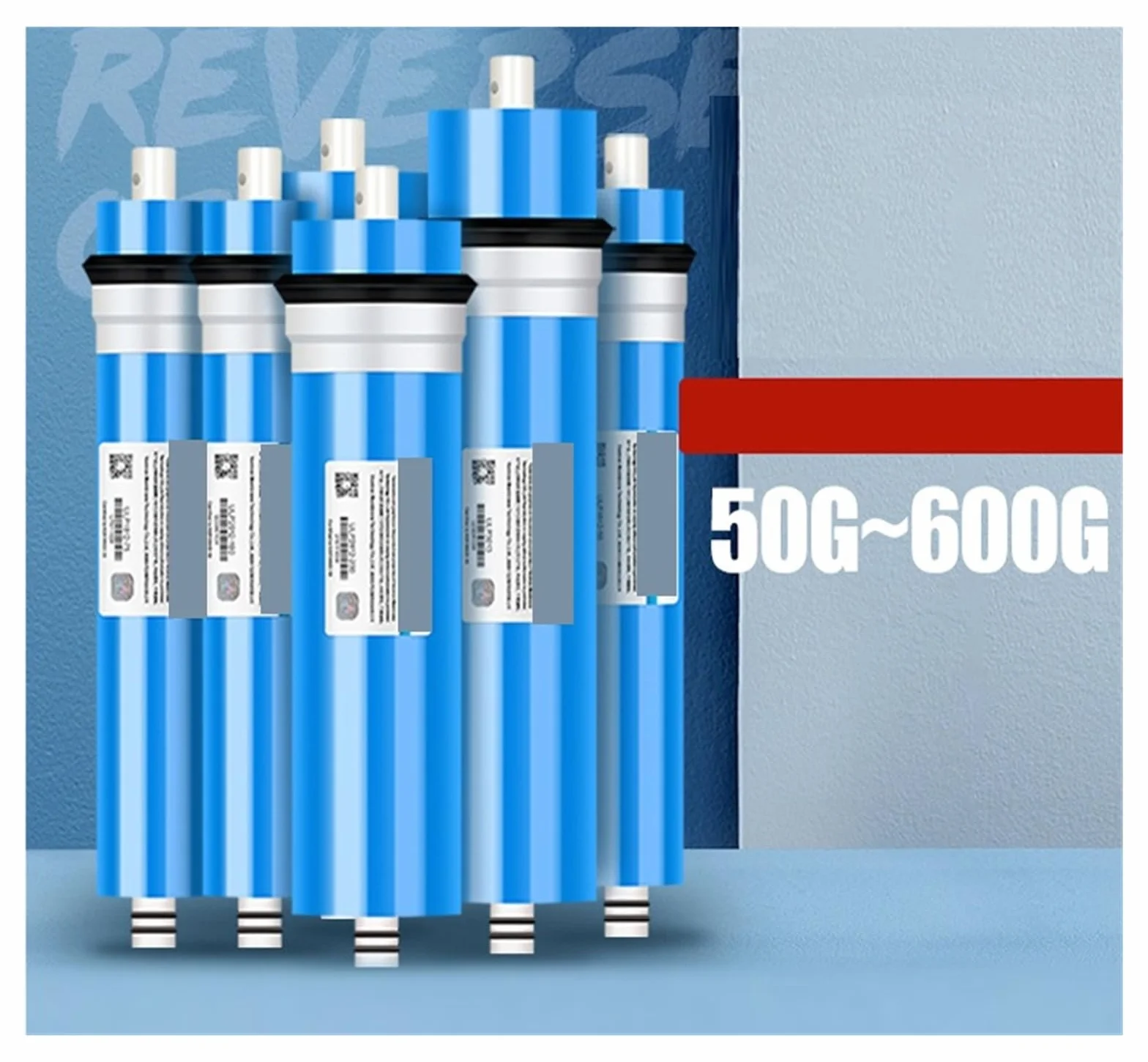 Reemplazo de filtro de membrana de ósmosis inversa universal de 800 GPD, membrana RO 3013-800, purificador de agua for uso doméstico Debajo del fregadero