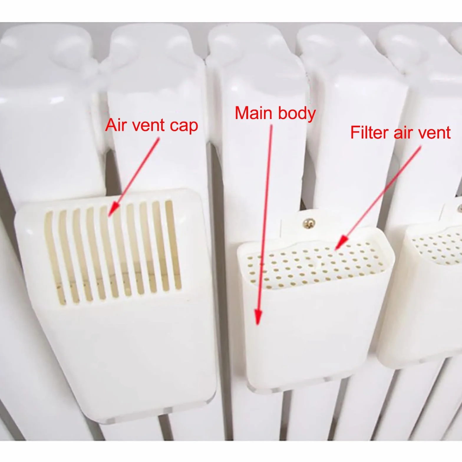 Humificador Radiadores Colgar Humidificador Sostenible, Apto para Todos los Calentadores, Fácil de Instalar para un Ambiente Más Agradable(White-3PCS)