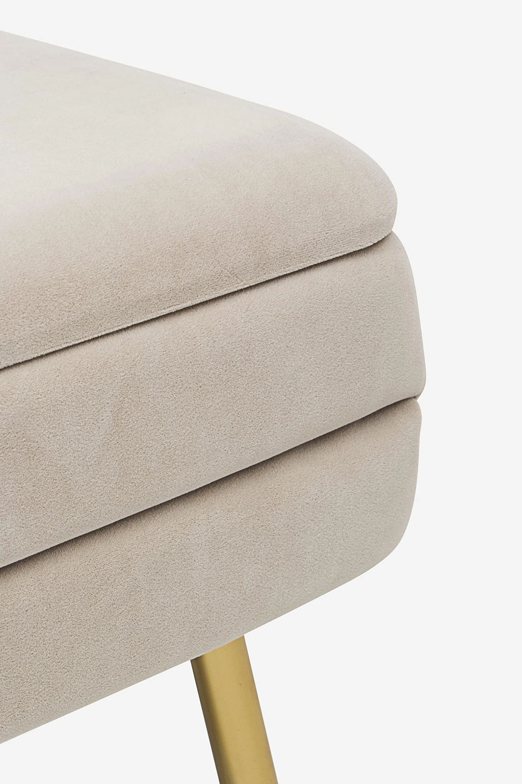 Fashion Commerce - Banco contenedor Pavlina, Beige, 80 x 38 x 42 cm
