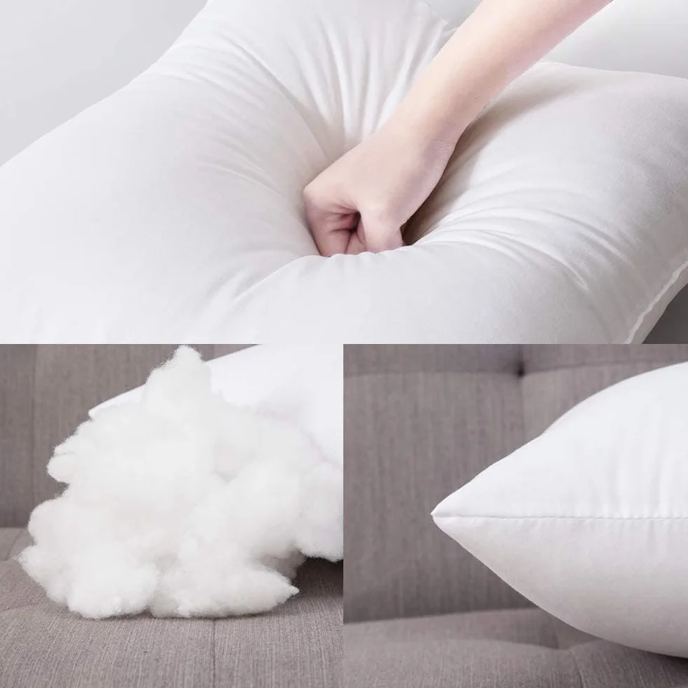 MIULEE Relleno cojín Suave 60x60cm 4u Blanco | Relleno almohada suave relleno incluido, cuadrado/rectangular, decorativo para sofá, sillas y cama