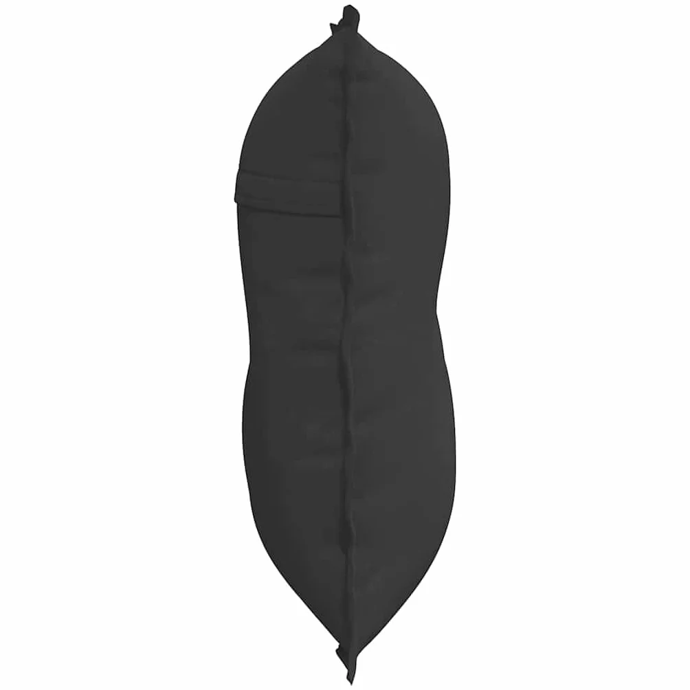 Cojín de respaldo de 80 x 50 cm, color negro, cómodo cojín de microfibra, cojín decorativo rectangular con relleno de poliéster y funda extraíble para cama, sofá y sala de estar