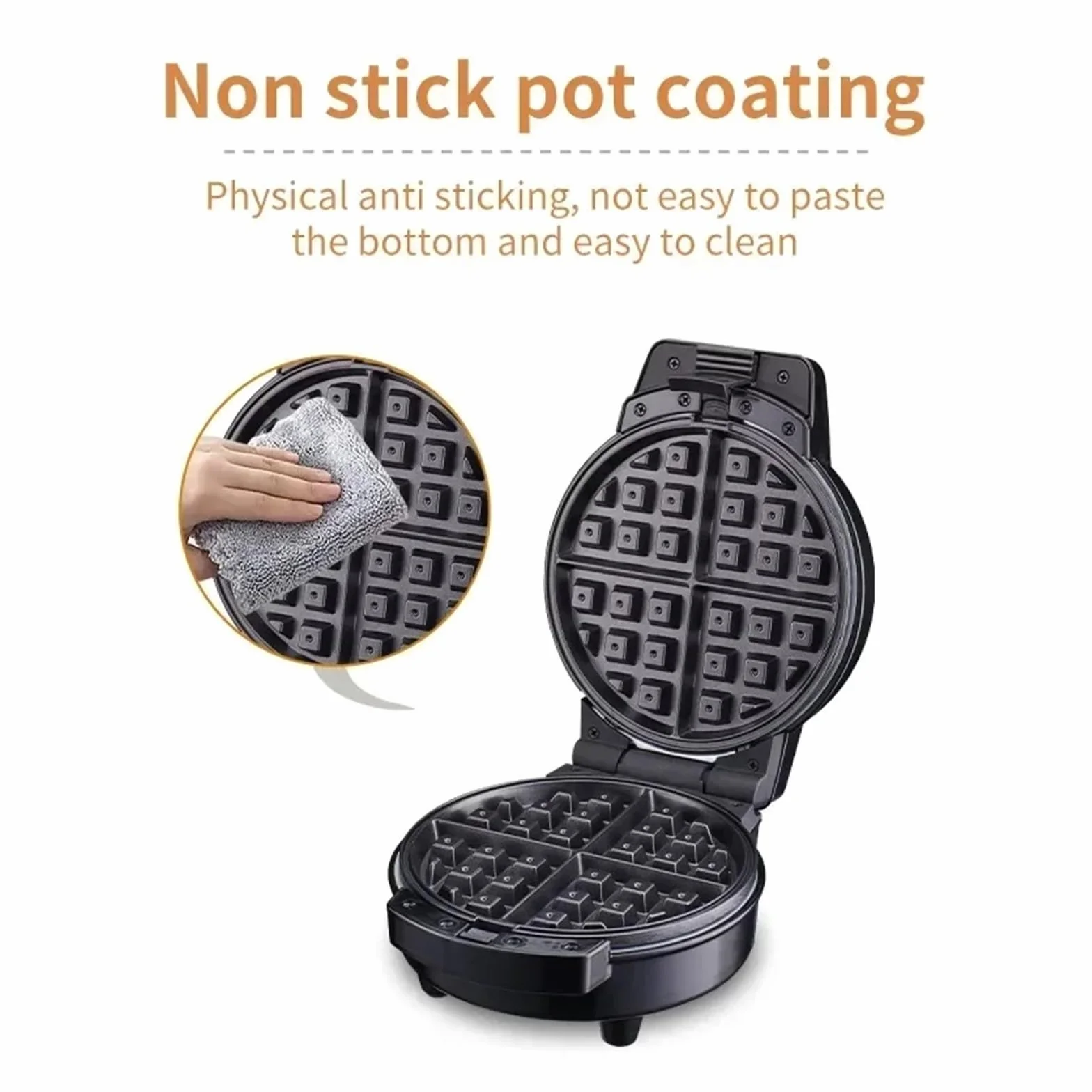 Máquina De Desayuno 3 En 1 For Hacer Donas, Plato For Pasteles Con Dibujos Animados Y Waflera Placas Antiadherentes Extraíbles Calentamiento Uniforme Y RáPido