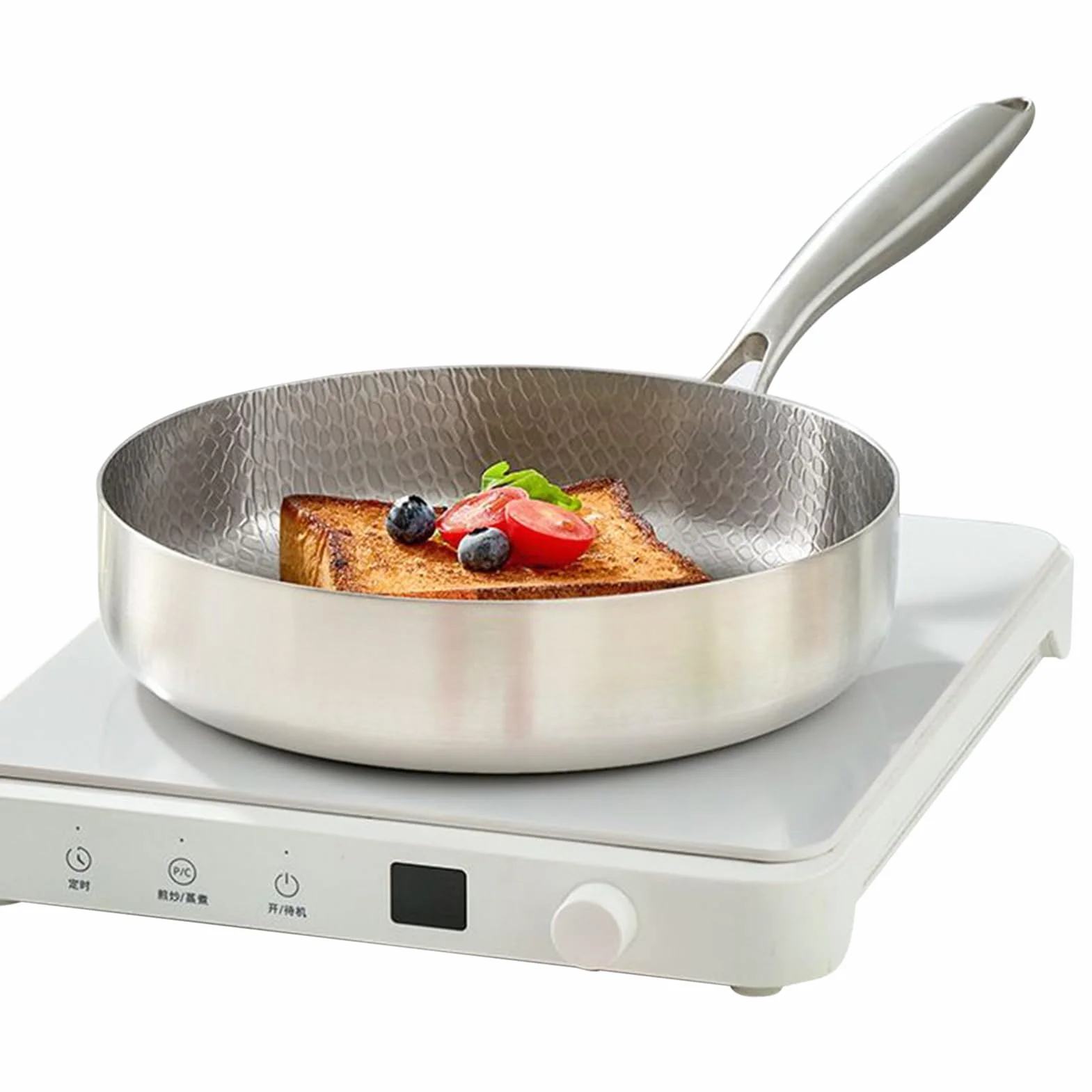 Sartén de Titanio Utensilios de Cocina Antiadherentes | Sartén Para Carne Resistente Al Calor Para Cocineros Domésticos Principiantes Preparación Comidas Huevos Tortillas Carnes