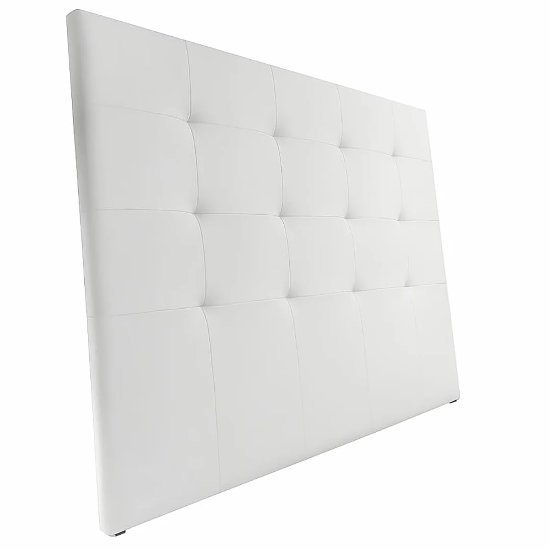 Acomoda Textil – Cabecero Tapizado para Cama Individual, Matrimonial o Queen. Cabezal Elegante, Acolchado y Resistente Ideal para Dormitorio Moderno y Fácil de Instalar (Liam Blanco,160x120x3 cm)