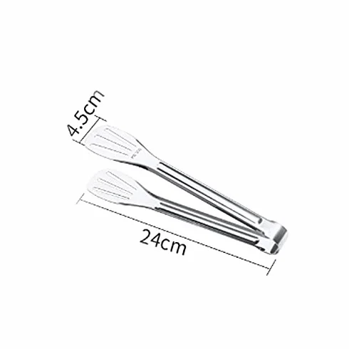 Pinzas de Cocina Pinzas de Acero Inoxidable, para Servir Buffet, pastelería, Barbacoa, tamaño: 24 * 4,5 cm, seguras y duraderas