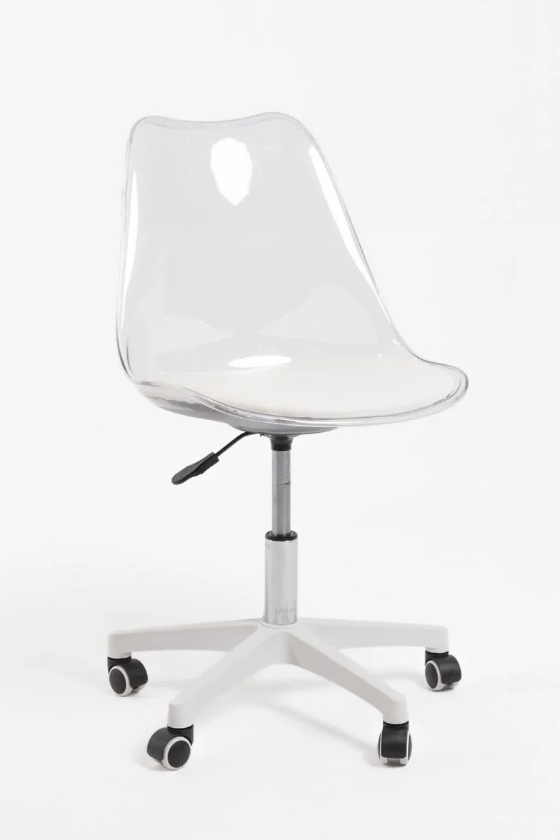 Regalos Miguel - Silla de Oficina Blanca Neo Transparente - Máxima Ergonomía - Ideal para Escritorio y Gaming