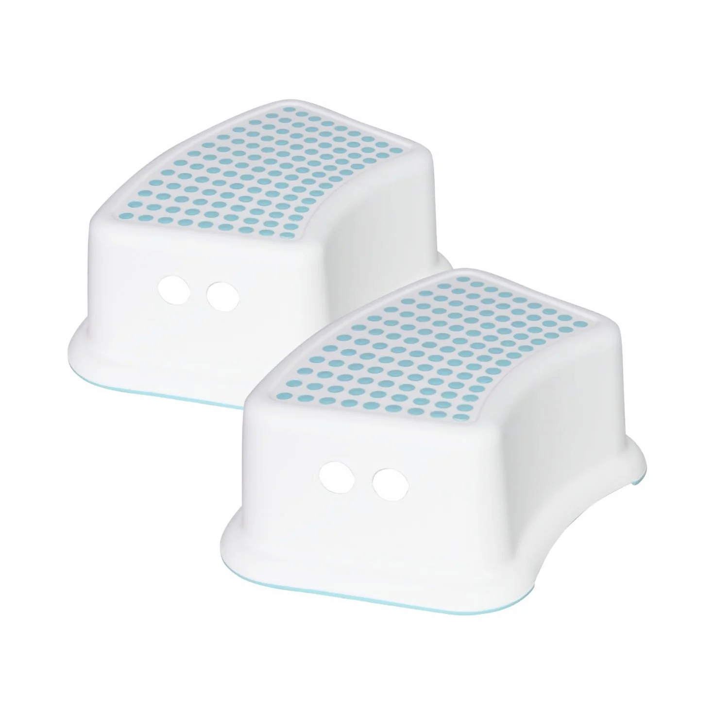 7H SEVEN HOUSE Escalones Infantiles de 1 Peldaño 35x25x13cm TinySteps Blanco/Azul