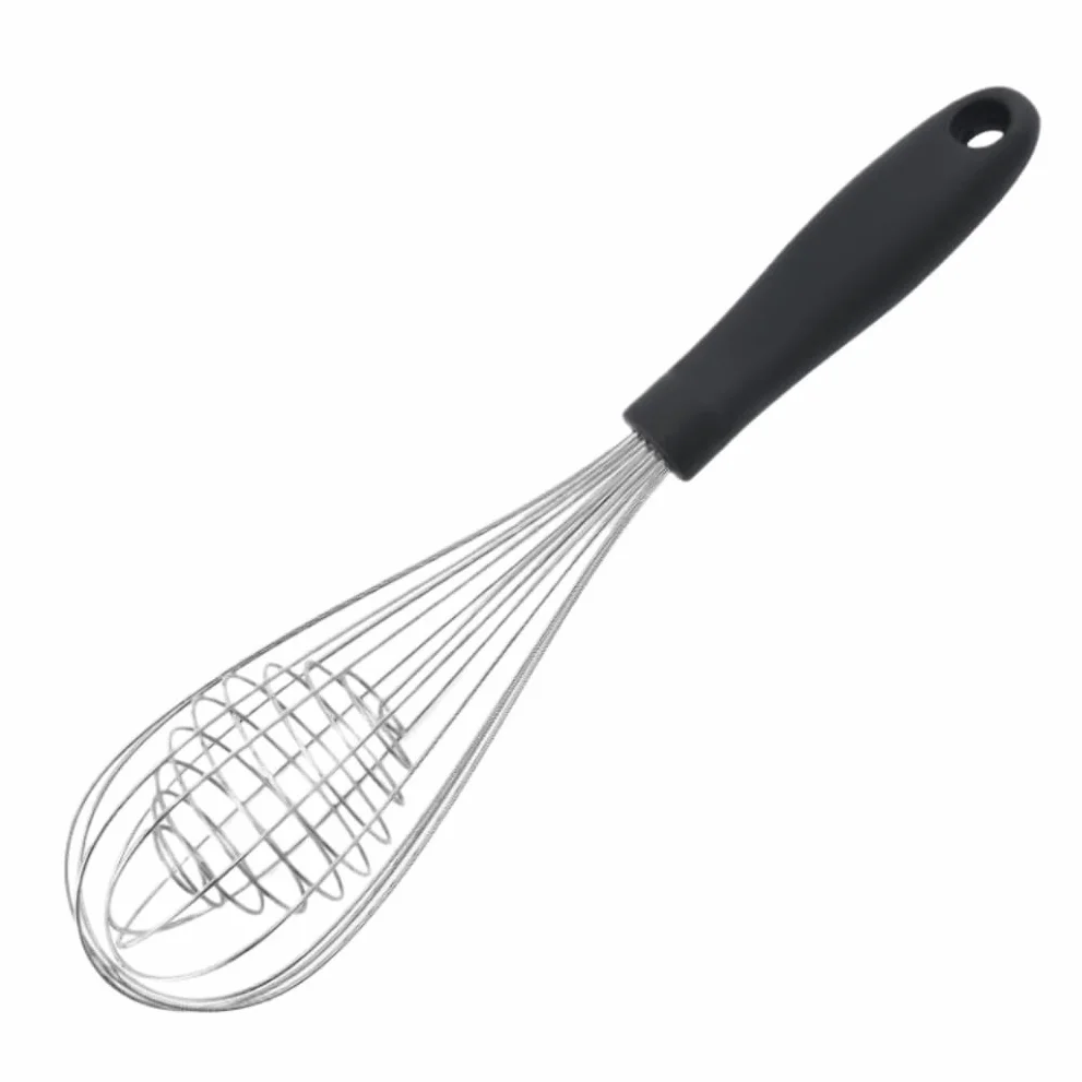 Batidor Varillas Cocina Mango con Batidor De Alambre Enrollado, Mezclador De Cocina Comercial For El Hogar, Herramienta For Hornear Pasteles Barillas Batir Batidor De Huevo(7.2x30cm)