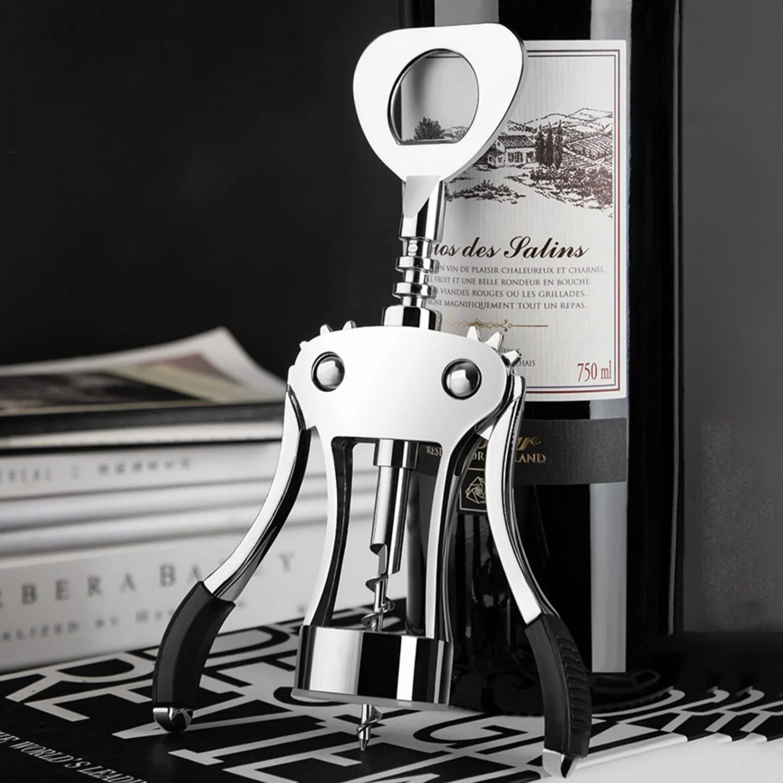 Sacacorchos multifuncional abrebotellas con tapón de vino para corcho y cerveza