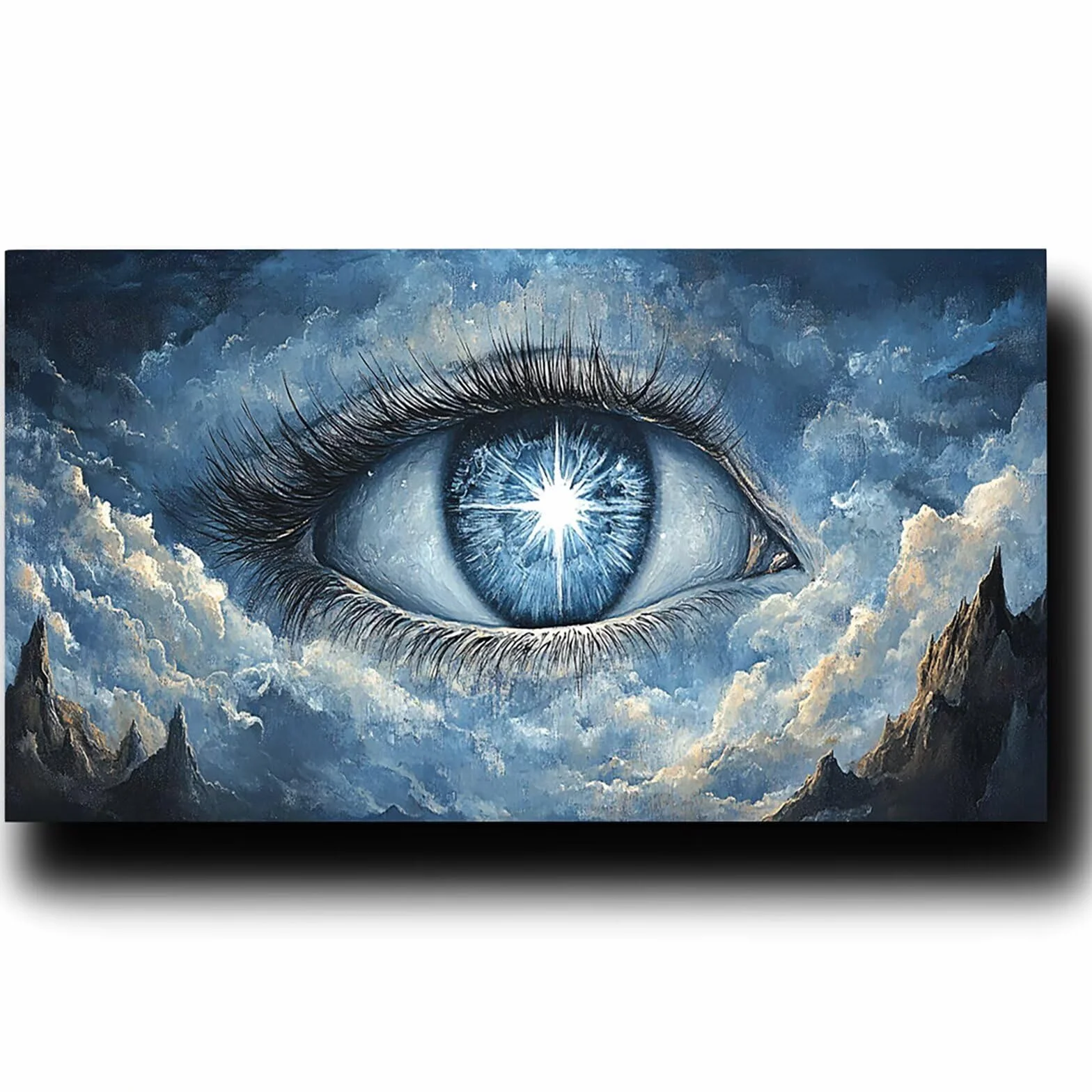 Pintar por Numeros Adultos Ojo, Pintar por Numeros Niños Kit Manualidades Adultos Montaña Cuadros para Pintar por Numeros Pintura Acrílico, Cuadros Decorativos Regalos Para Mujer 80X160cm 7w-N-T