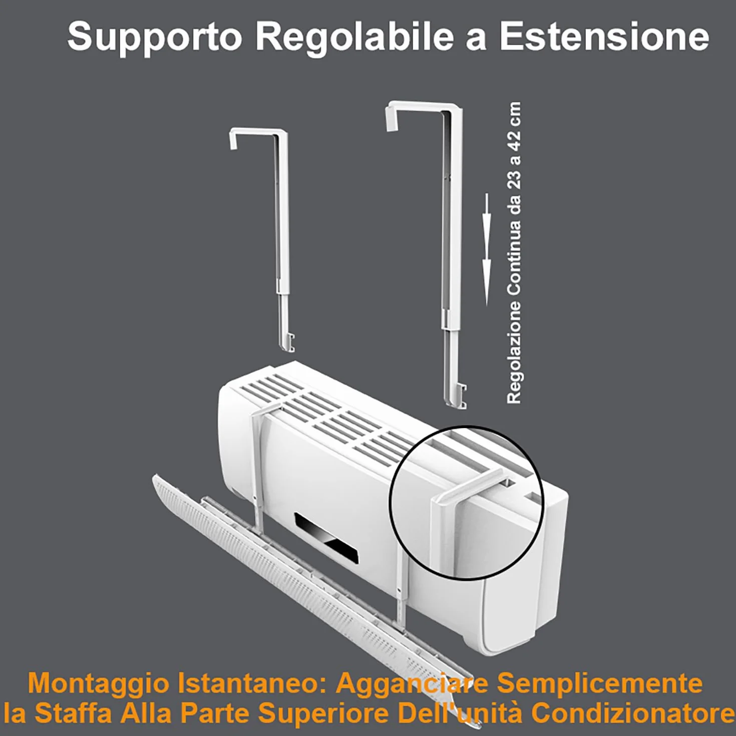 Deflector Aire Acondicionado Universal Ajustable 8 Aspas 270° Montaje Rápido Materiales Ecológicos