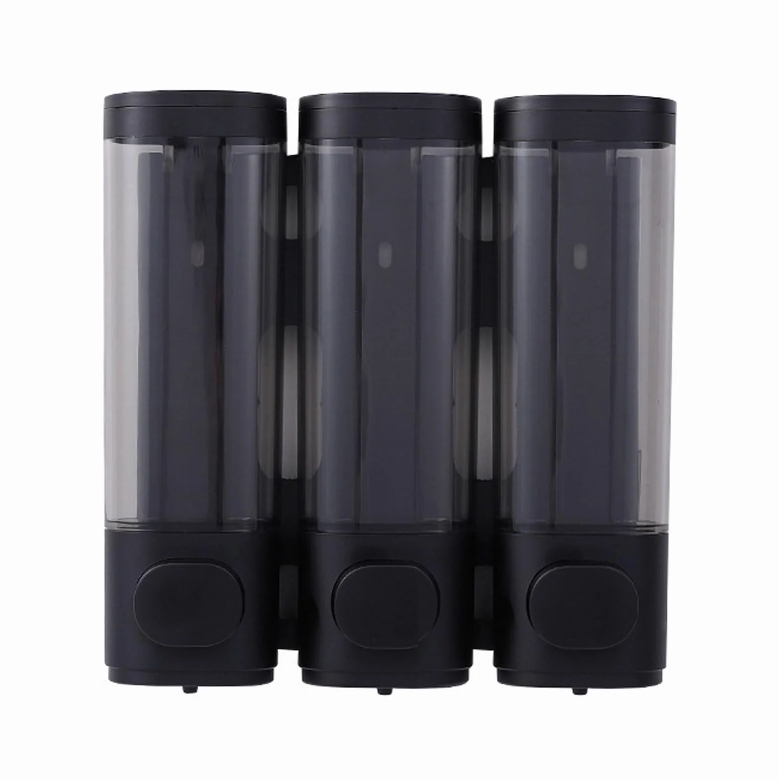 dispensador Dispensador de jabón de Pared Manual de Tipo pulsador. Dispensador de jabón de Manos Apto Compatible with hogares, hoteles y cocinas. automatico(Noir,Triple)