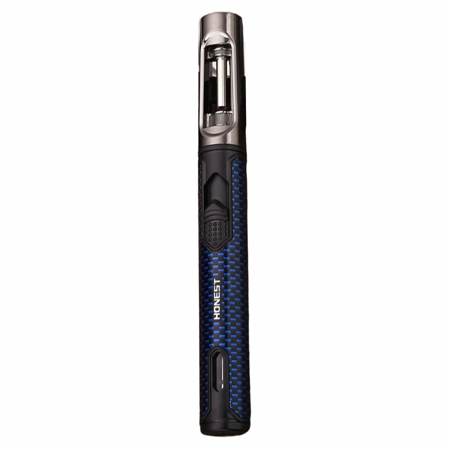 Encendedor Cigarro Ventana Visible Jet Flame Butano Recargable Antorcha Larga para Estufa Parrilla Barbacoa Vela Fuegos Artificiales Camping (Gas No Incluido),Blue